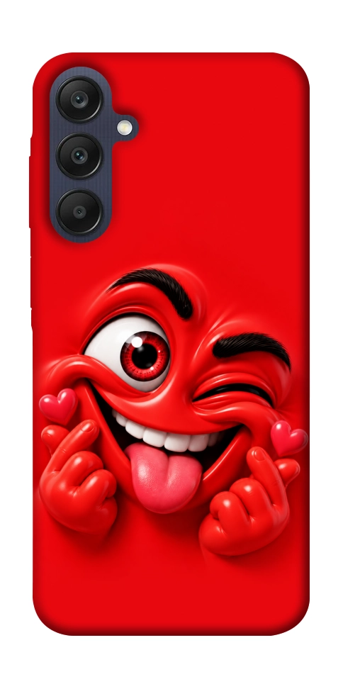 Чохол Червоний-сердцеїд для Galaxy A25 5G