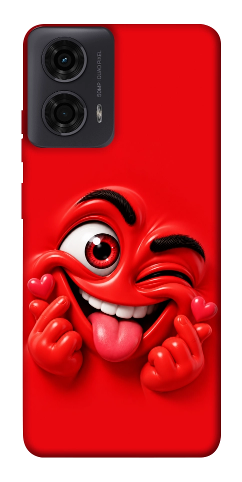 Чохол Червоний-сердцеїд для Motorola Moto G04
