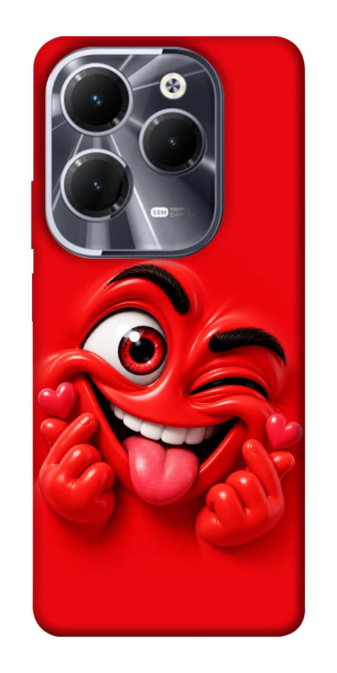 Чохол Червоний-сердцеїд для Infinix Hot 40