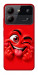 Чохол Червоний-сердцеїд для ZTE Blade A54 4G