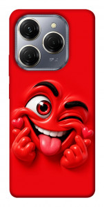 Чохол Червоний-сердцеїд для TECNO Spark 20 Pro