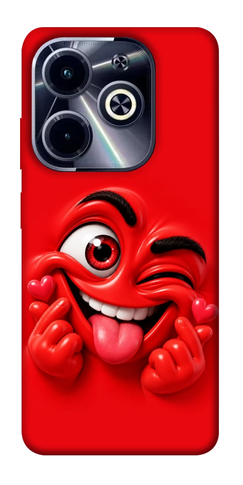 Чохол Червоний-сердцеїд для Infinix Hot 40i