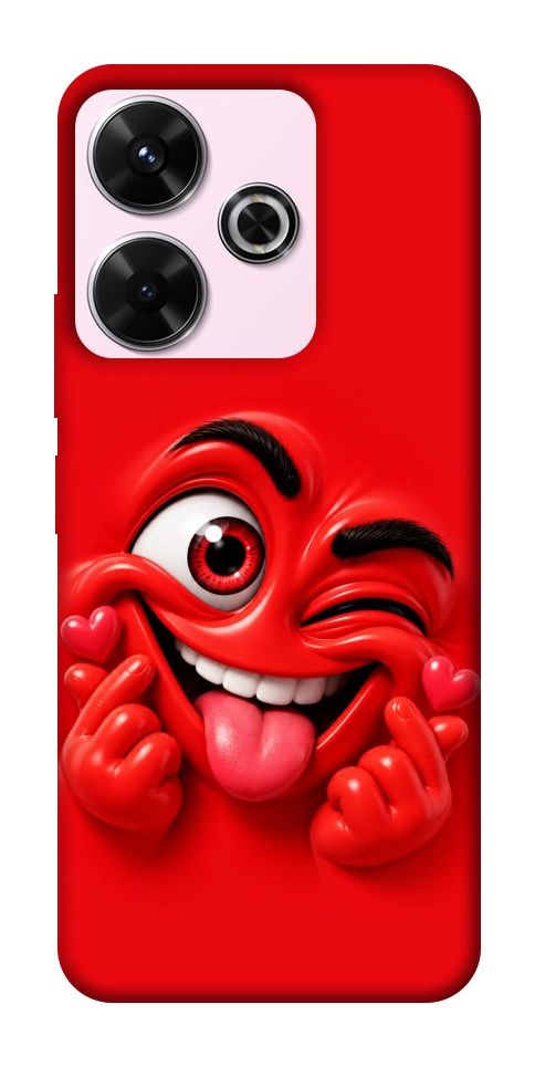 Чехол Червоний-сердцеїд для Xiaomi Redmi 13 4G