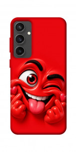 Чохол Червоний-сердцеїд для Galaxy S24 FE