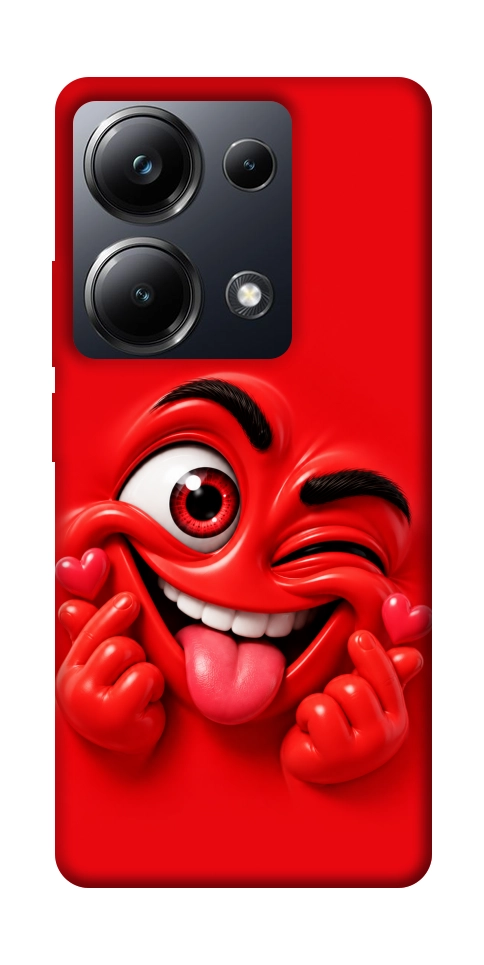 Чохол Червоний-сердцеїд для Xiaomi Poco M6 Pro 4G