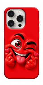Чохол Червоний-сердцеїд для iPhone 16 Pro