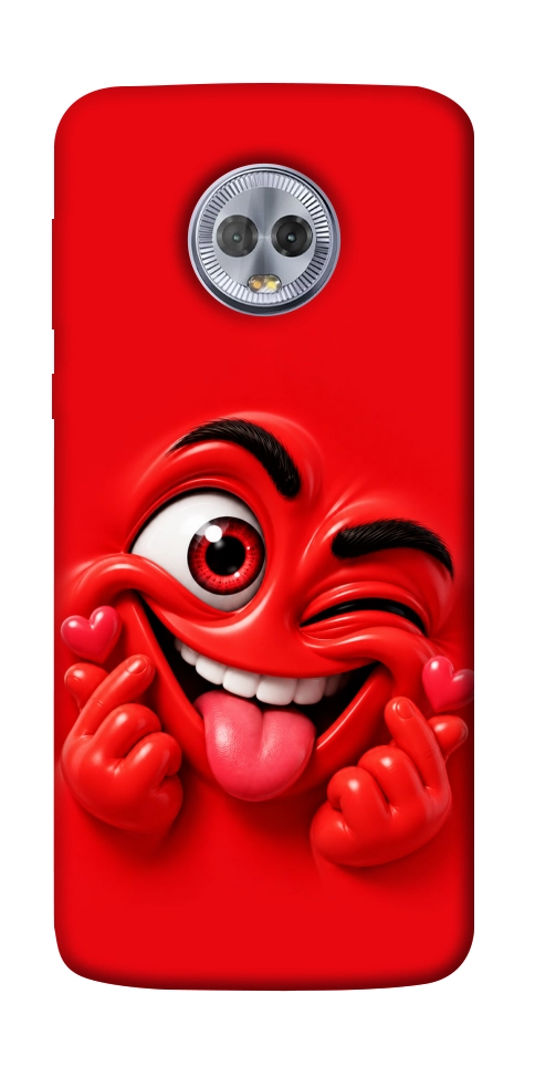 Чохол Червоний-сердцеїд для Motorola Moto G6 Plus