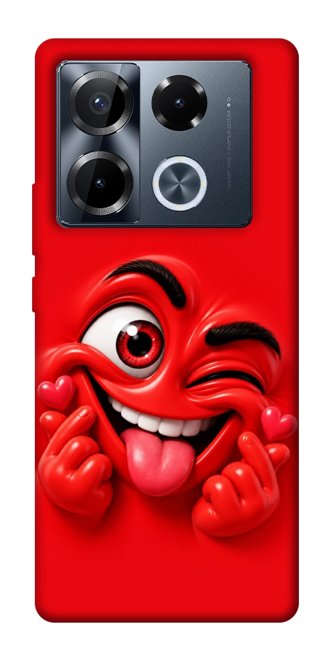 Чохол Червоний-сердцеїд для Infinix Note 40 Pro 4G