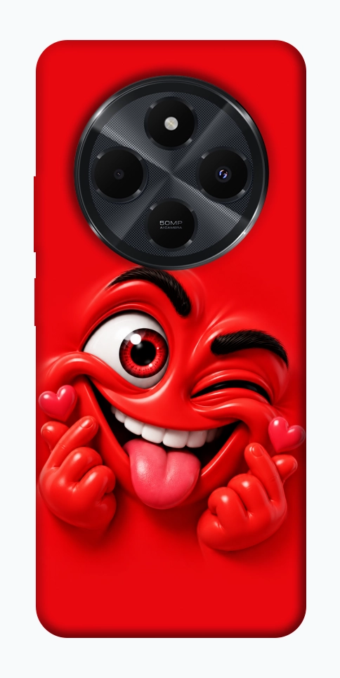 Чохол Червоний-сердцеїд для Xiaomi Redmi 14C