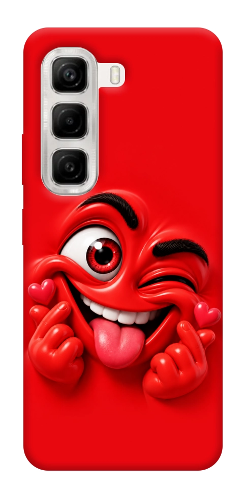 Чохол Червоний-сердцеїд для Infinix Hot 50 4G
