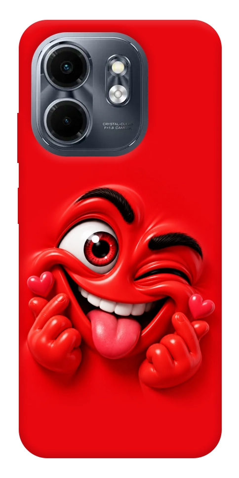 Чехол Червоний-сердцеїд для Infinix Smart 9 4G