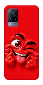 Чохол Червоний-сердцеїд для Vivo V21