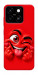 Чохол Червоний-сердцеїд для ZTE Blade A55 4G