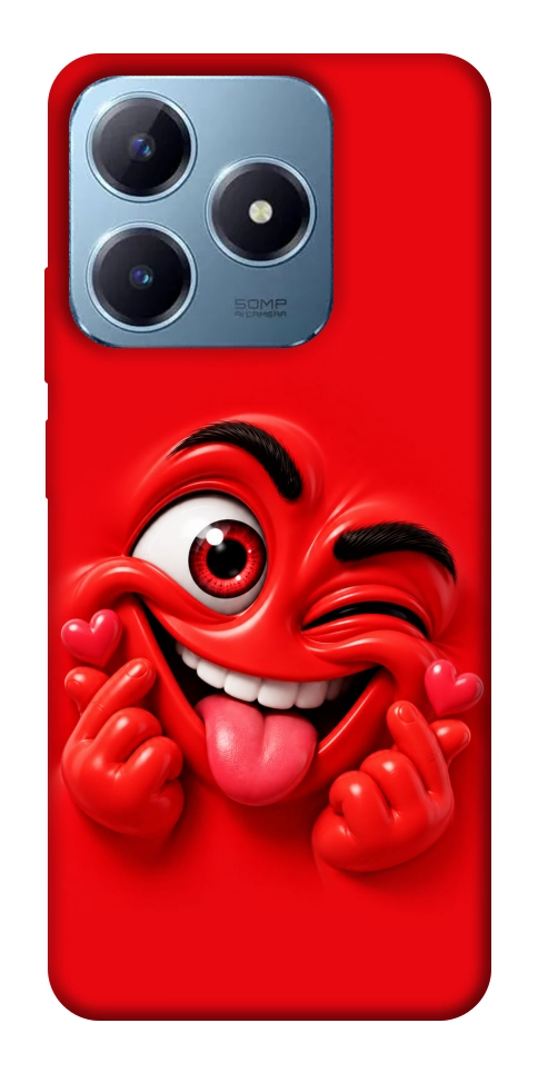 Чохол Червоний-сердцеїд для Realme C63 4G