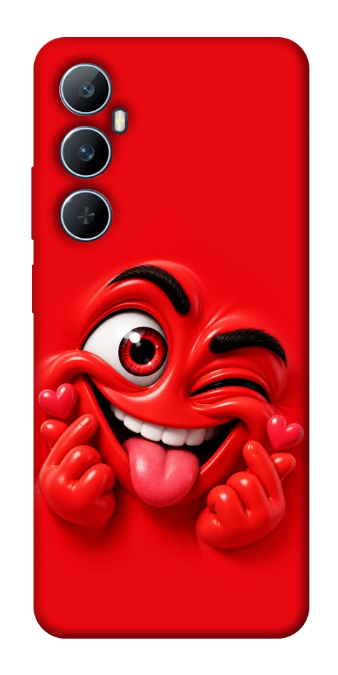 Чохол Червоний-сердцеїд для Realme C65 4G