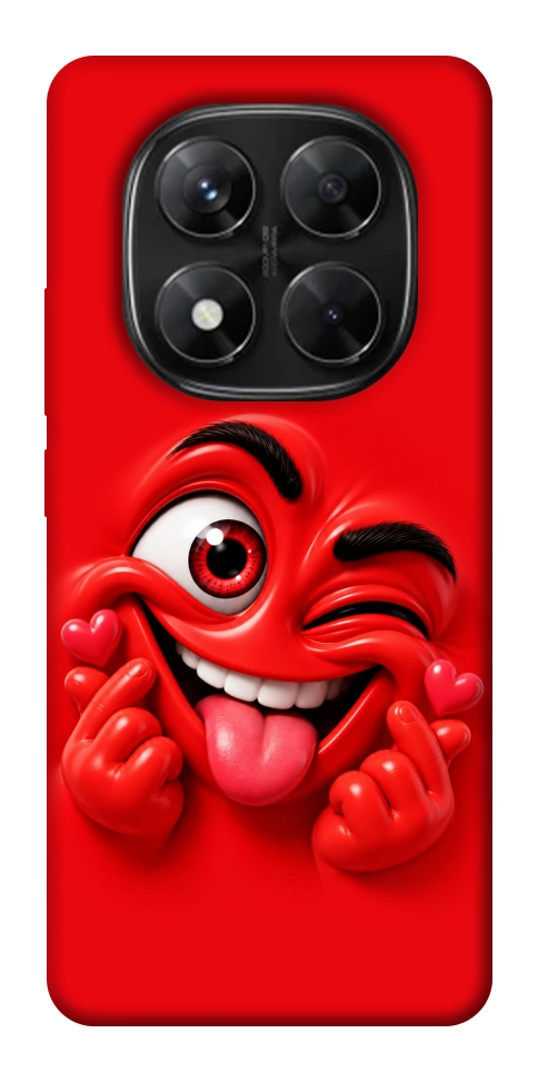 Чохол Червоний-сердцеїд для Xiaomi Redmi Note 14 Pro 5G
