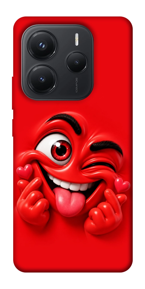 Чохол Червоний-сердцеїд для Xiaomi Redmi Note 14 5G