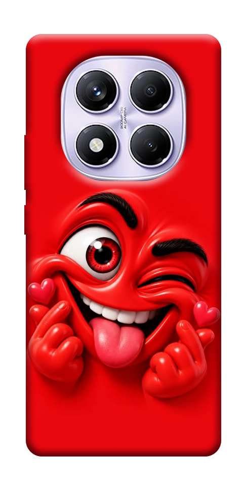 Чохол Червоний-сердцеїд для Xiaomi Redmi Note 14 Pro 4G