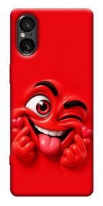 Чохол Червоний-сердцеїд для Sony Xperia 5 V