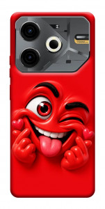 Чохол Червоний-сердцеїд для TECNO Pova 6 Neo (LI6)