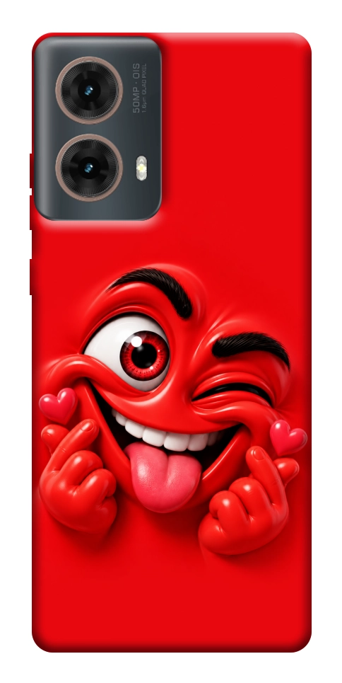 Чохол Червоний-сердцеїд для Motorola Moto G85