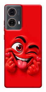 Чохол Червоний-сердцеїд для Motorola Moto G85