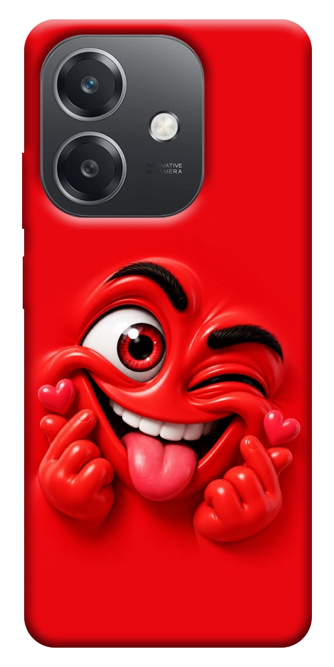 Чохол Червоний-сердцеїд для Oppo A40m