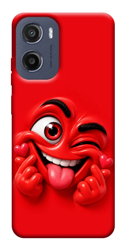 Чехол Червоний-сердцеїд для Motorola Moto G05
