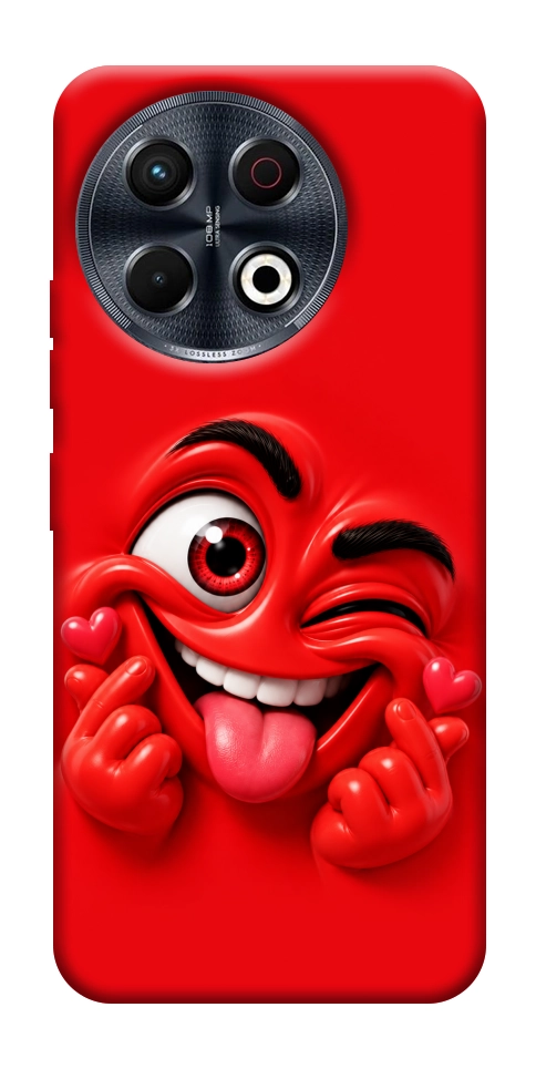 Чохол Червоний-сердцеїд для TECNO Spark 30 Pro (KL7)