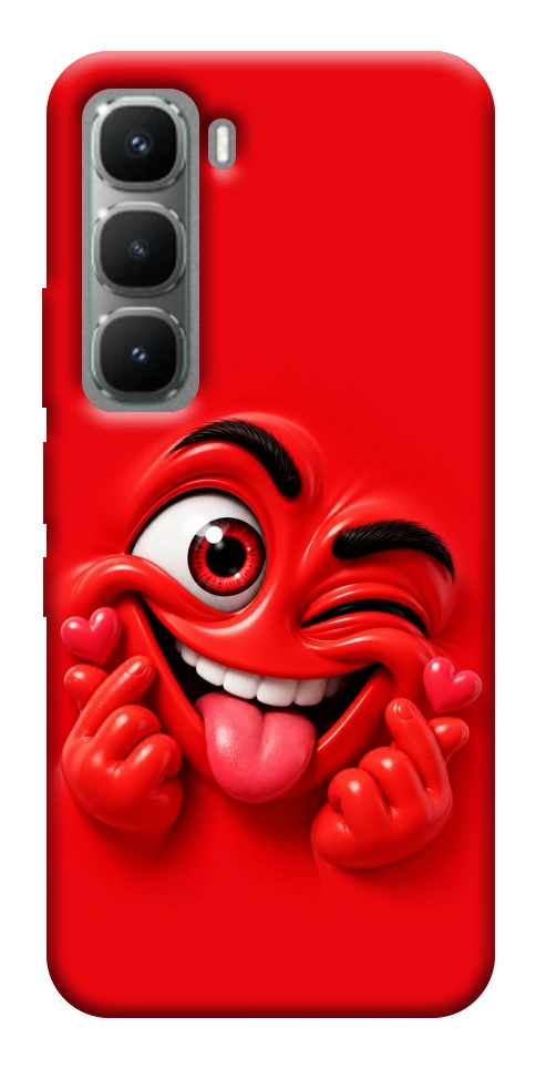 Чохол Червоний-сердцеїд для Infinix Hot 60i