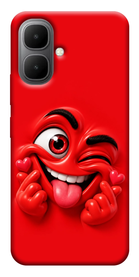 Чохол Червоний-сердцеїд для Infinix Smart 10