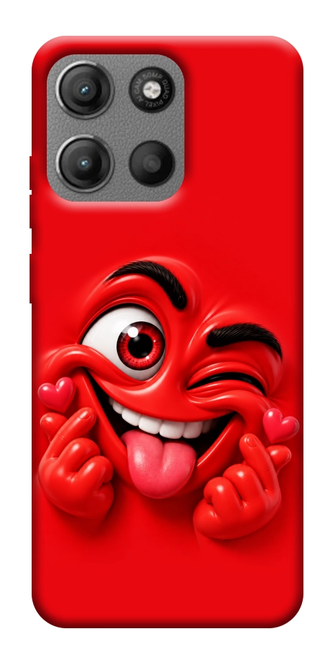 Чохол Червоний-сердцеїд для Motorola Moto G15 Power