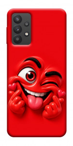 Чехол Червоний-сердцеїд для Galaxy A32 5G