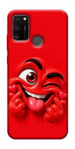 Чохол Червоний-сердцеїд для Huawei Honor 9A
