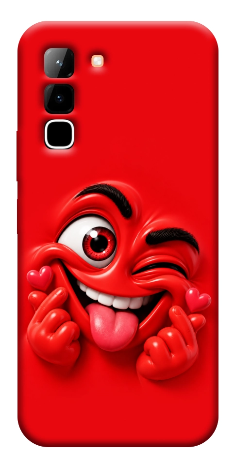 Чохол Червоний-сердцеїд для Infinix Hot 70