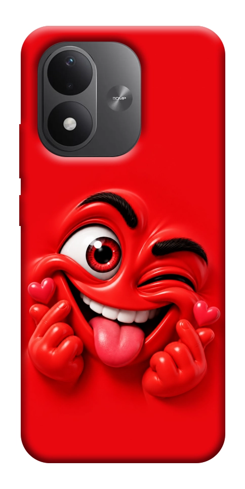 Чохол Червоний-сердцеїд для Xiaomi Redmi Note 17