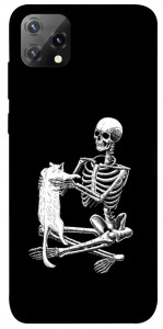 Чехол Skeleton with cat для Blackview A55