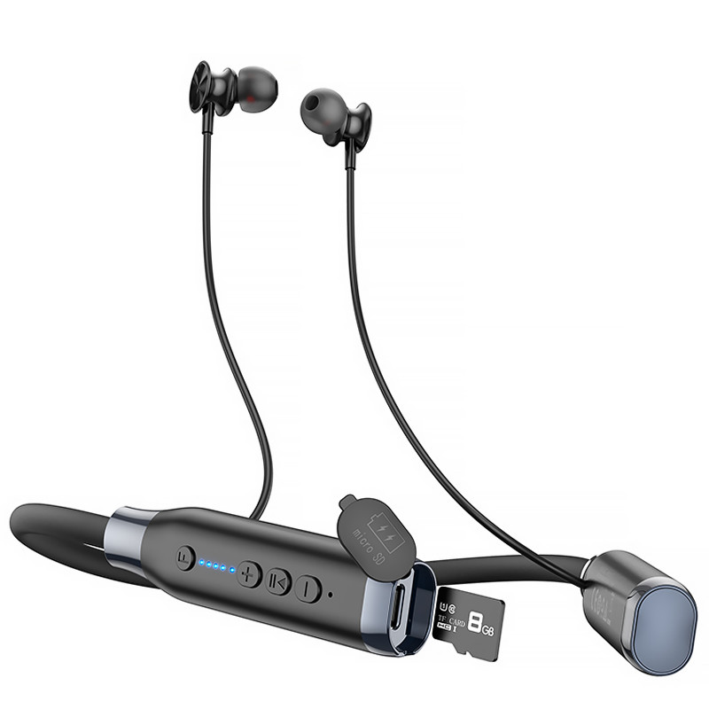 Фото Bluetooth Наушники Hoco ES62 Pretty neck-hang (Black) в магазине vchehle.ua