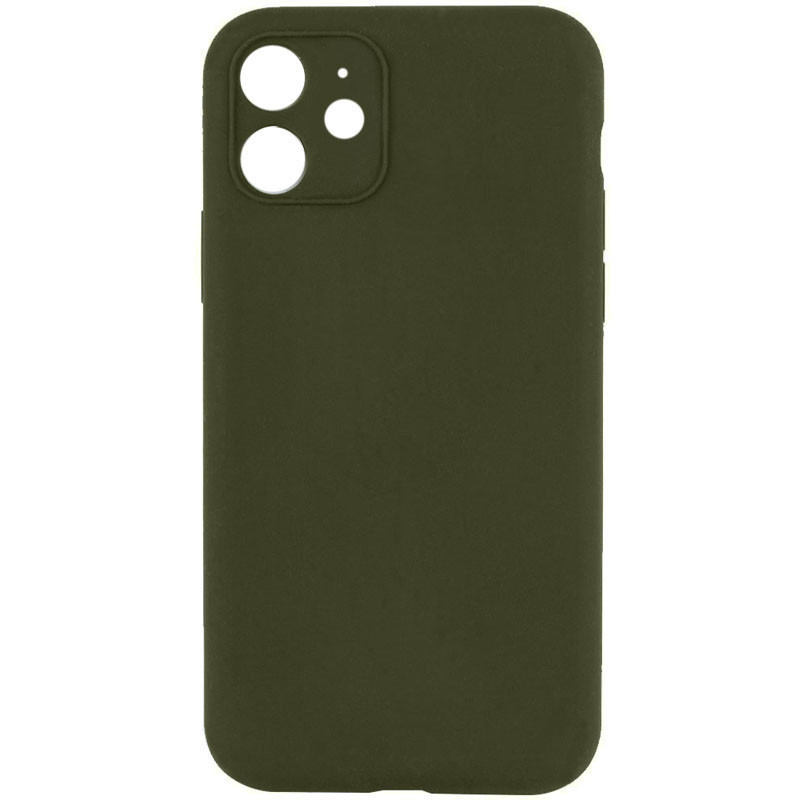 Чехол Silk Full Camera Protective (AA) NO LOGO для Apple iPhone 12 (6.1") (Зеленый / Dark Olive)