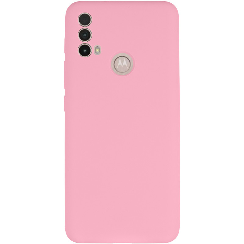 Фото Чехол Silicone Cover Lakshmi Full Camera (AAA) для Motorola Moto E40 (Розовый / Light pink) на vchehle.ua
