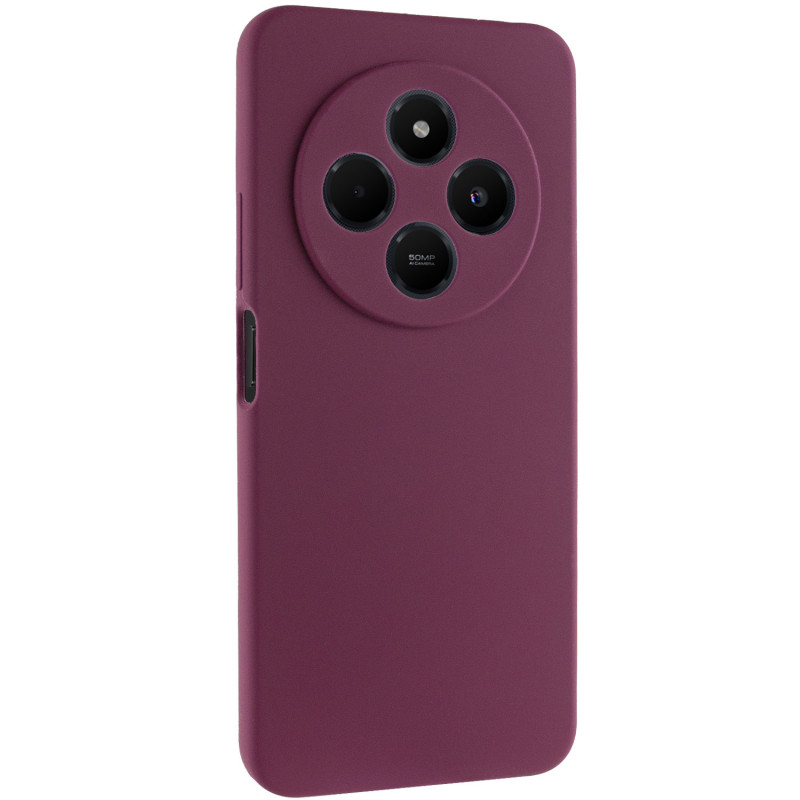 Чохол Silicone Cover Lakshmi Full Camera (AAA) на Xiaomi Poco M7 (Бордовий / Plum)