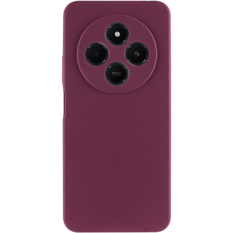 Фото Чохол Silicone Cover Lakshmi Full Camera (AAA) на Xiaomi Poco M7 (Бордовий / Plum) на vchehle.ua