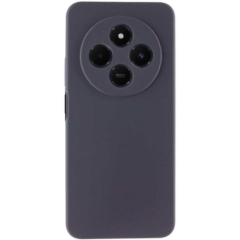 Фото Чохол Silicone Cover Lakshmi Full Camera (AAA) на Xiaomi Poco M7 (Сірий / Dark Gray) на vchehle.ua