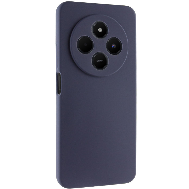 Чохол Silicone Cover Lakshmi Full Camera (AAA) на Xiaomi Poco M7 (Темно-синій / Midnight blue)