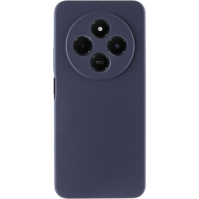 Фото Чохол Silicone Cover Lakshmi Full Camera (AAA) на Xiaomi Poco M7 (Темно-синій / Midnight blue) на vchehle.ua