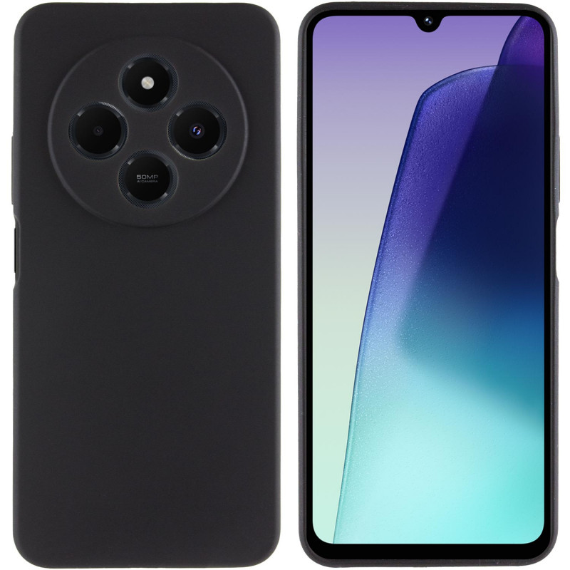 Чохол Silicone Cover Lakshmi Full Camera (AAA) на Xiaomi Poco M7 (Чорний / Black) в магазині vchehle.ua