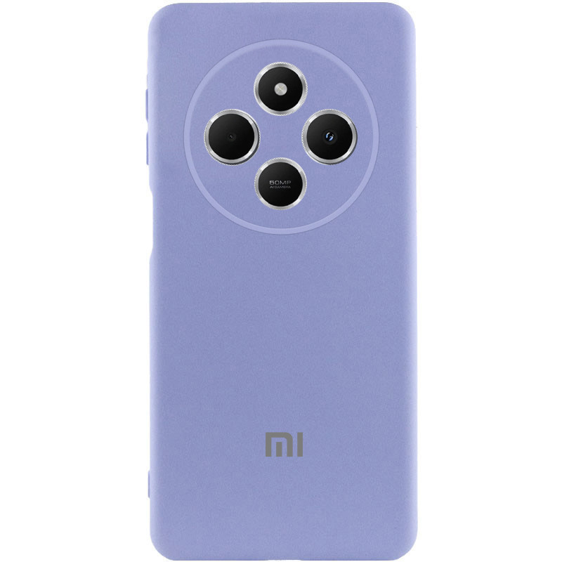 Чехол Silicone Cover Lakshmi Full Camera (AAA) with Logo для Xiaomi Poco M7 (Сиреневый / Dasheen)