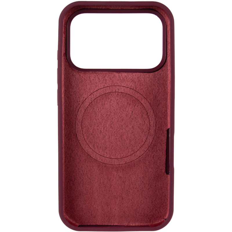 Фото Чохол Silk (AA) NO LOGO with Magnetic Fit на Apple iPhone 17 Pro / 18 Pro (6.3") (Бордовий / Plum) в маназині vchehle.ua