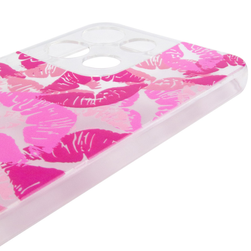 Чохол TPU Clear Joy на Motorola Moto G17 Power (Kissing Pattern) в магазині vchehle.ua