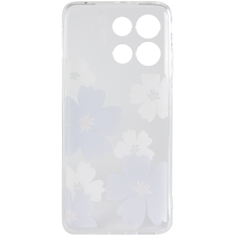 Фото Чохол TPU Clear Joy на Motorola Moto G17 Power (Pastel Daisies) в маназині vchehle.ua